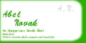 abel novak business card