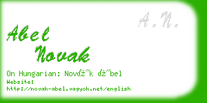 abel novak business card
